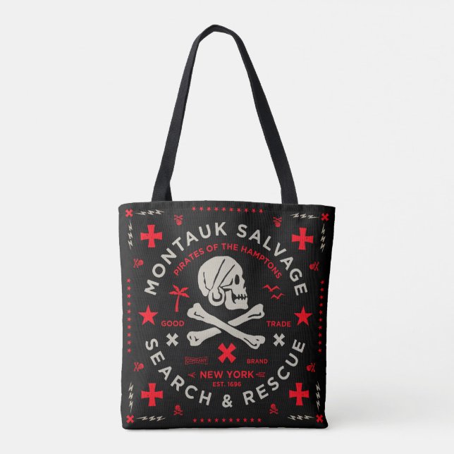 Tote Montauk Salvage Co. Bandana Bolsa de praia (Verso)