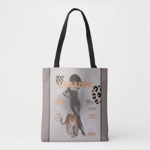 Tote Mulher com Bolsa afro e leopardo