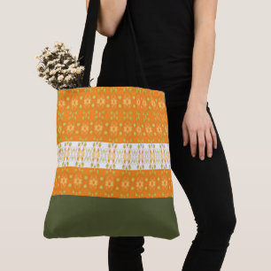 Tote Na moda de Compra de Bolsa em verde e laranja