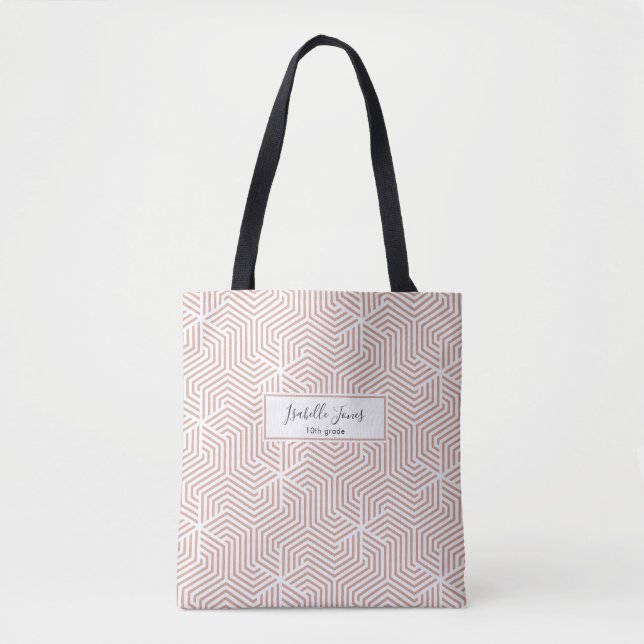 Tote na moda guião geométrica bolsa personalizado da fa (Frente)