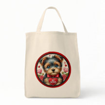 Namorados Yorkie Seja minha Bolsa de compra reutil