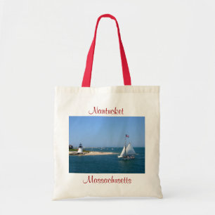 Tote Nantucket Massachusetts Lighthouse & Harbor Bolsa