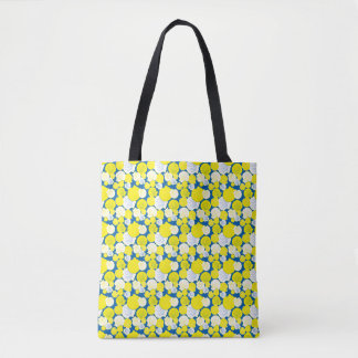Tote Nantucket Scallop Shell Bolsa - azul/amarelo