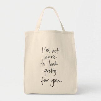 Tote Não aqui para olhar o bolsa bonito do mantimento