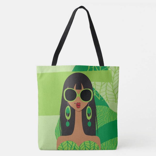 Tote Não é fácil ser Bolsa de ombro verde (Frente)