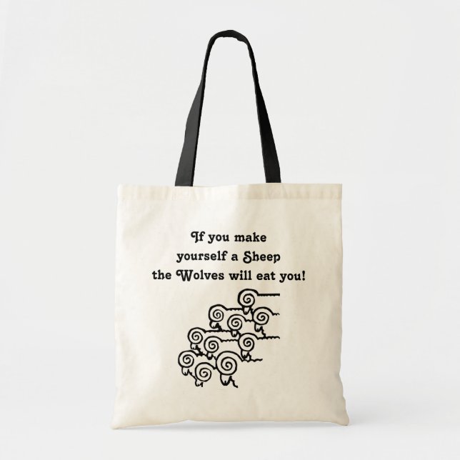 Tote Não seja um bolsa de Ovelha (Frente)