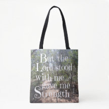 Natureza Bolsa com Verso de Timothy 4:17