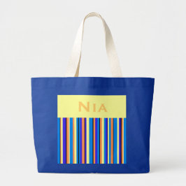 Tote Nia Stripes Bolsa Personalizado Azul