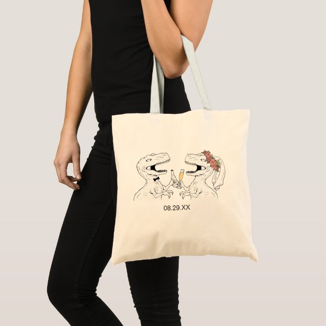 Tote Noiva do Dinossauro + Bolsa do Groom (Frente (produto))