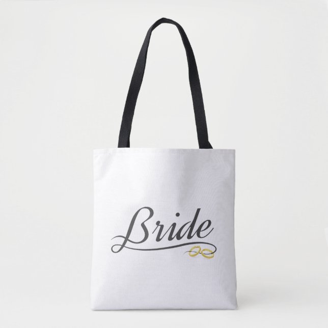 Tote Noiva Elegante Calligraphy de Casamento | Bolsa To (Frente)