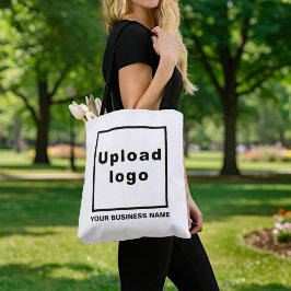Tote Nome da Empresa e Logotipo em Bolsa Branca de Comp