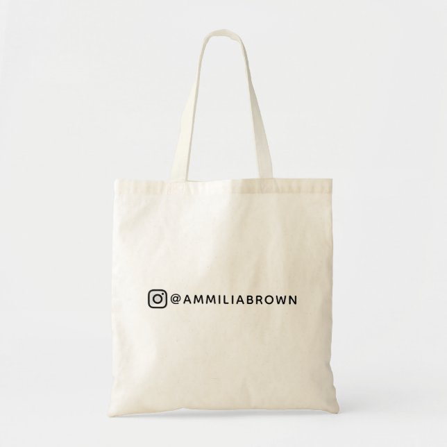 Tote Nome do Instagram Personalizado | Bolsa social per (Frente)