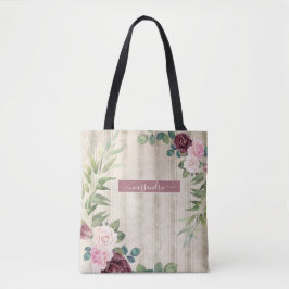 Tote Nome Floral do chique Bolsa