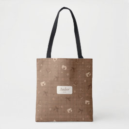 Tote Nome Personalizado Bolsa de Leitores de Livros Ant