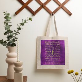 Tote Nomes de Jesus Purple Bolsa
