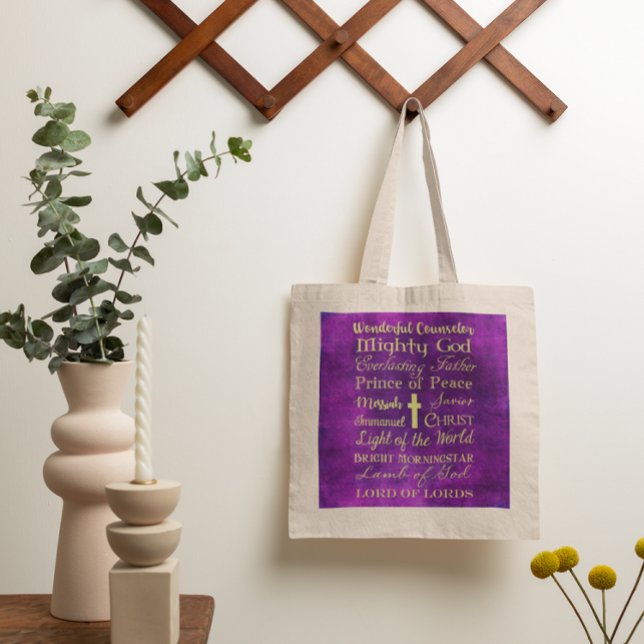 Tote Nomes de Jesus Purple Bolsa (Criador carregado)