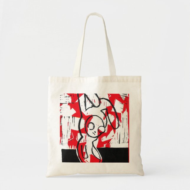 Tote Normando o bolsa do coelho (vermelho) (Frente)
