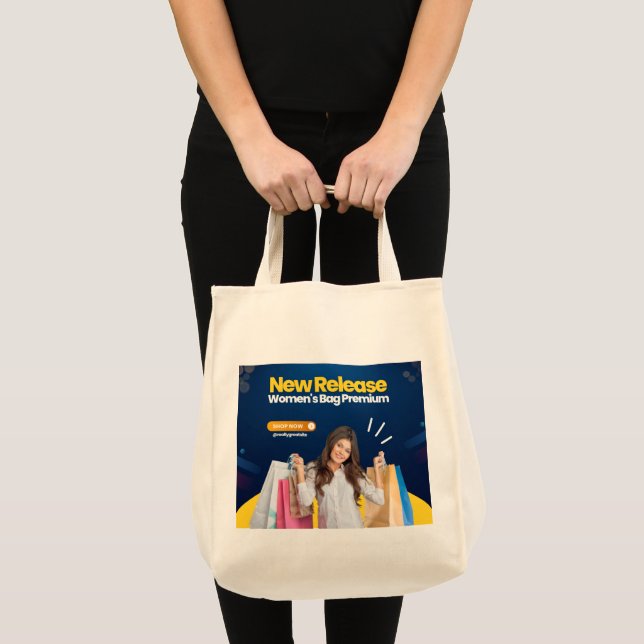 Tote Nova Bolsa de Compras Premium Feminina – Elegante (Frente (produto))