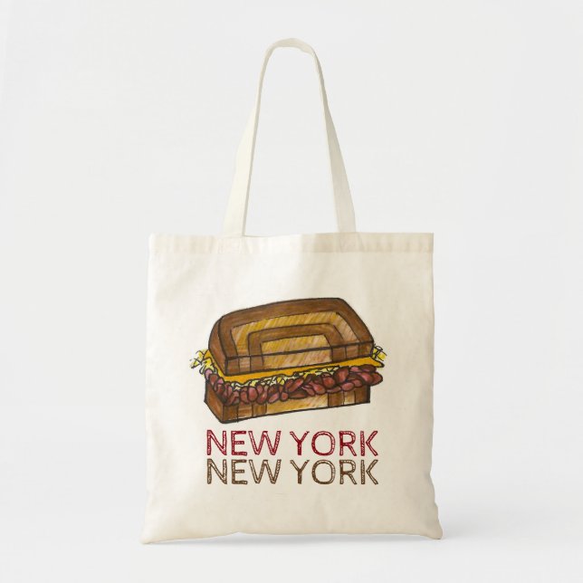Tote Nova Iorque NYC Deli Reuben Bolsa Comida de sanduí (Frente)