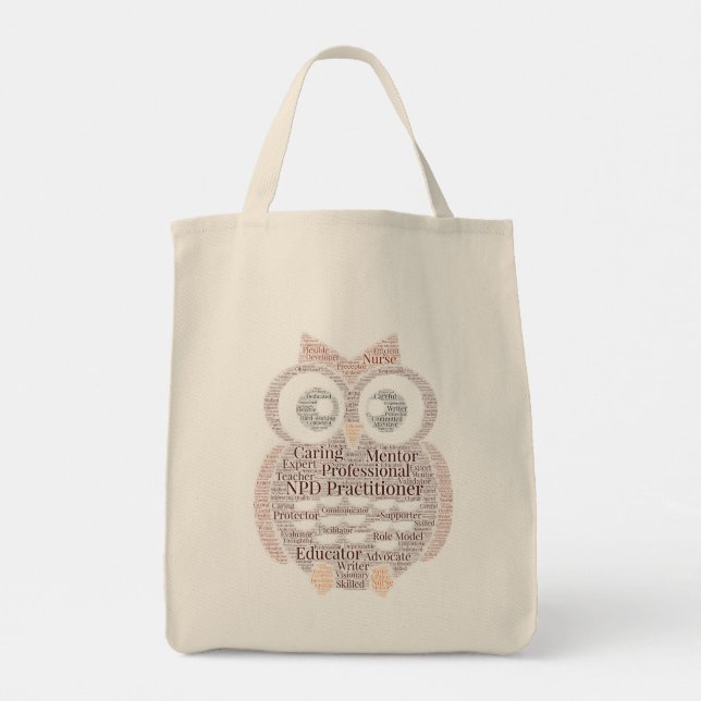 Tote NPD Owl na Natural Grocery Bolsa (Verso)