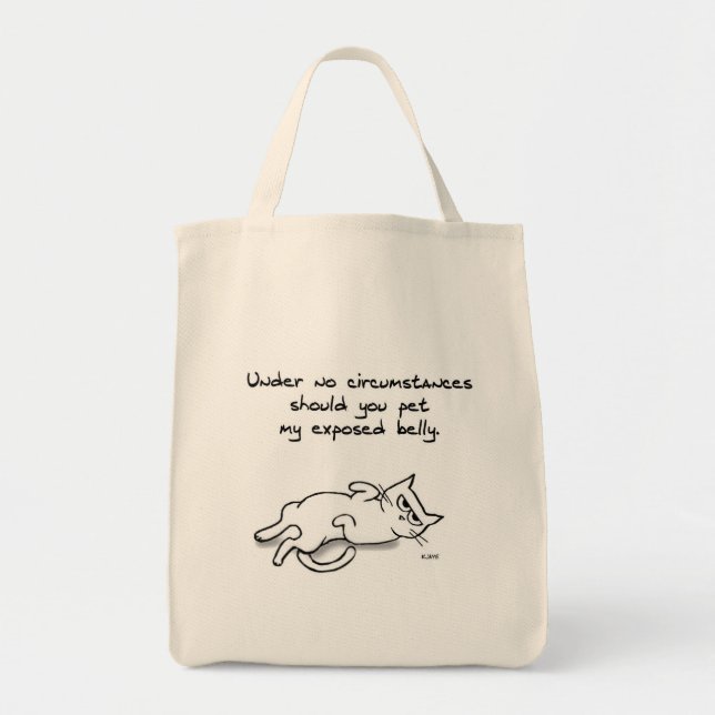 Tote Nunca coloque a barriga do gato - Bolsa de mercado (Frente)