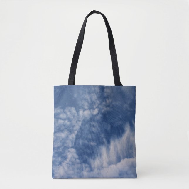 Tote Nuvens com dentes em um bolsa de impressão (Frente)