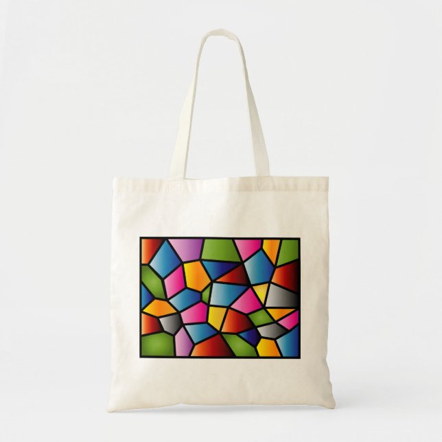 Tote O bolsa abstrato do vitral (Frente)