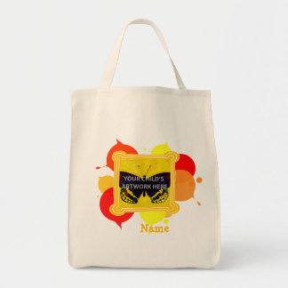Tote O bolsa amarelo & vermelho pintado $15,95