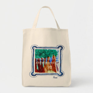 Tote O bolsa azul $15,95 do mantimento do quadro