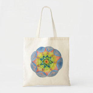 Tote O bolsa azul do orçamento da mandala