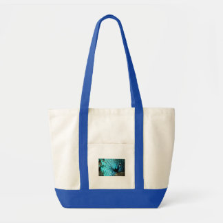 Tote O bolsa azul vibrante do impulso do pavão