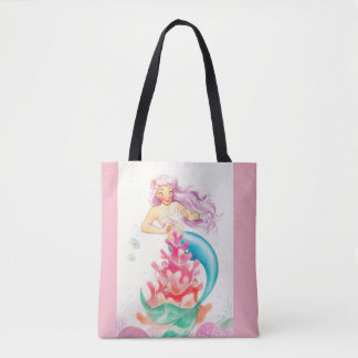 Tote O bolsa bonito cor-de-rosa da sereia