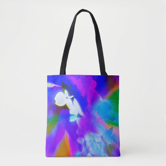 Tote O bolsa bonito da orquídea em cores brilhantes (Frente)