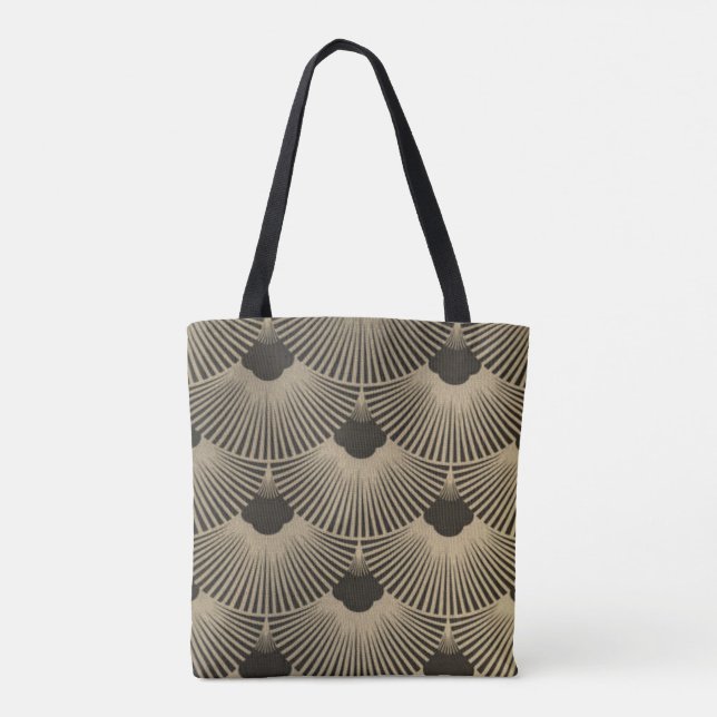 Tote O bolsa bonito do design do fã do art deco (Verso)