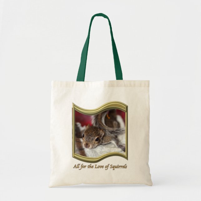 Tote O bolsa bonito do orçamento do esquilo do bebê de (Frente)