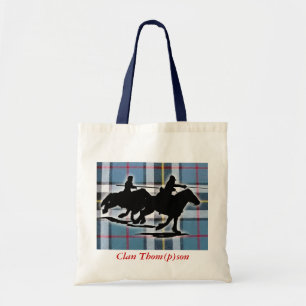 Tote O bolsa com imagem do reiver do tartan e da beira