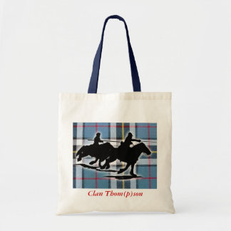 Tote O bolsa com imagem do reiver do tartan e da beira