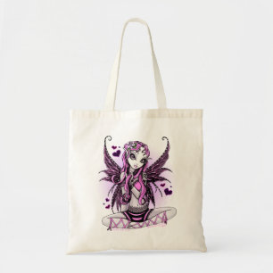 Tote O bolsa cor-de-rosa da fada do coração do dia do