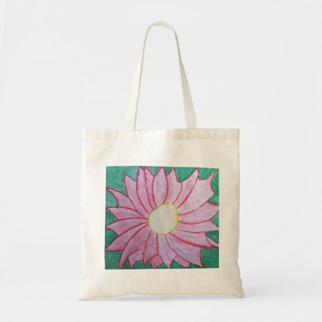 Tote O bolsa cor-de-rosa da flor (Frente)