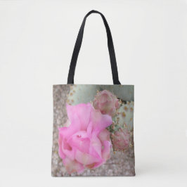 Tote O bolsa cor-de-rosa da flor da pera espinhosa
