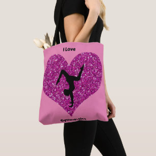 Tote O bolsa cor-de-rosa da ginástica
