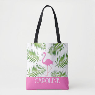 Tote O bolsa cor-de-rosa da praia do flamingo