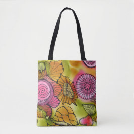 Tote O bolsa cor-de-rosa de Swirly