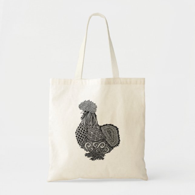 Tote o bolsa da galinha do silkie (Frente)