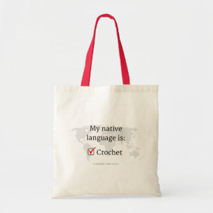 Tote O bolsa da língua do Crochet