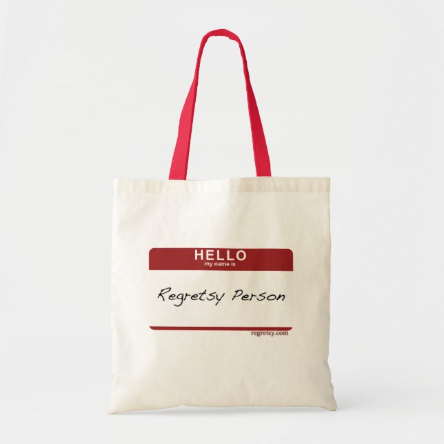 Tote O bolsa da pessoa de Regretsy (Frente)
