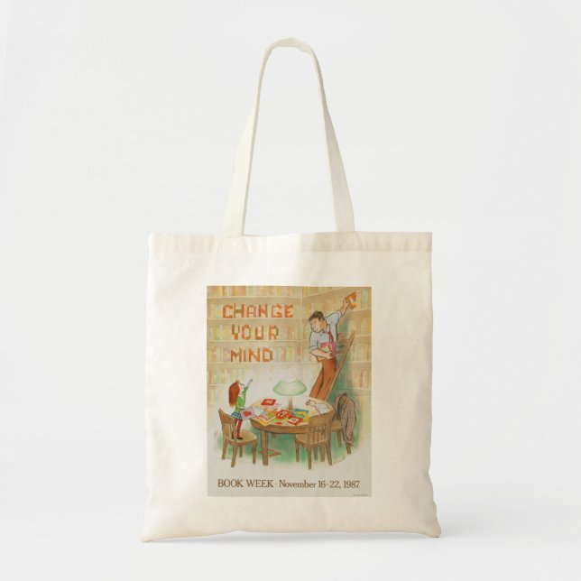 Tote O bolsa da semana de livro de 1987 crianças (Frente)