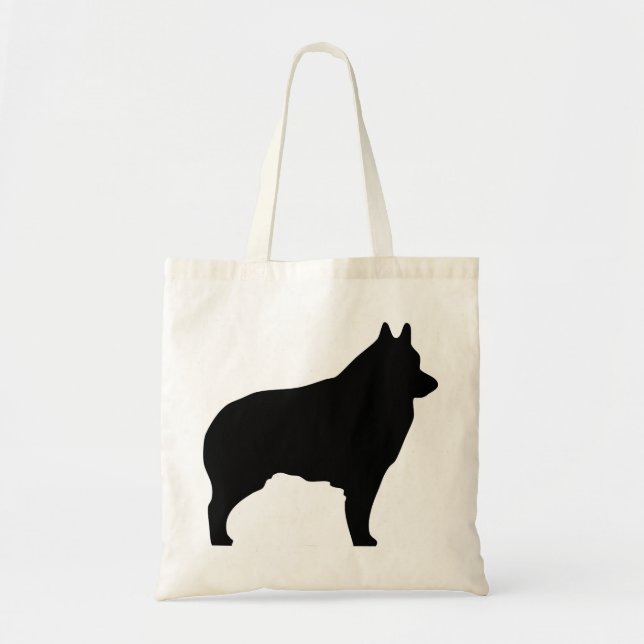 Tote O bolsa da silhueta do cão do Schipperke (Frente)