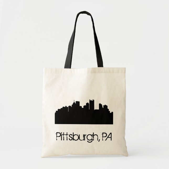 Tote O bolsa da skyline de Pittsburgh (Frente)