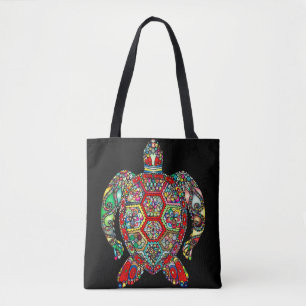 Tote O bolsa da tartaruga de mar do mosaico